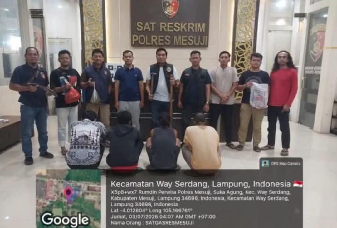 Berhasil Ditangkap, Pelaku Pembunuh Tapir Langka Oleh Tim Khusus Tekab 308 Polres Mesuji