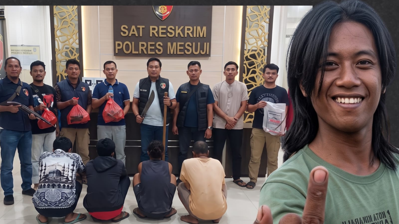 POLRES MESUJI BERHASIL UNGKAP KASUS PERBURUAN TAPIR DILINDUNGI DI KAWASAN HUTAN REGISTER 45 POLRES MESUJI BERHASIL UNGKAP KASUS PERBURUAN TAPIR DILINDUNGI DI KAWASAN HUTAN REGISTER 45
