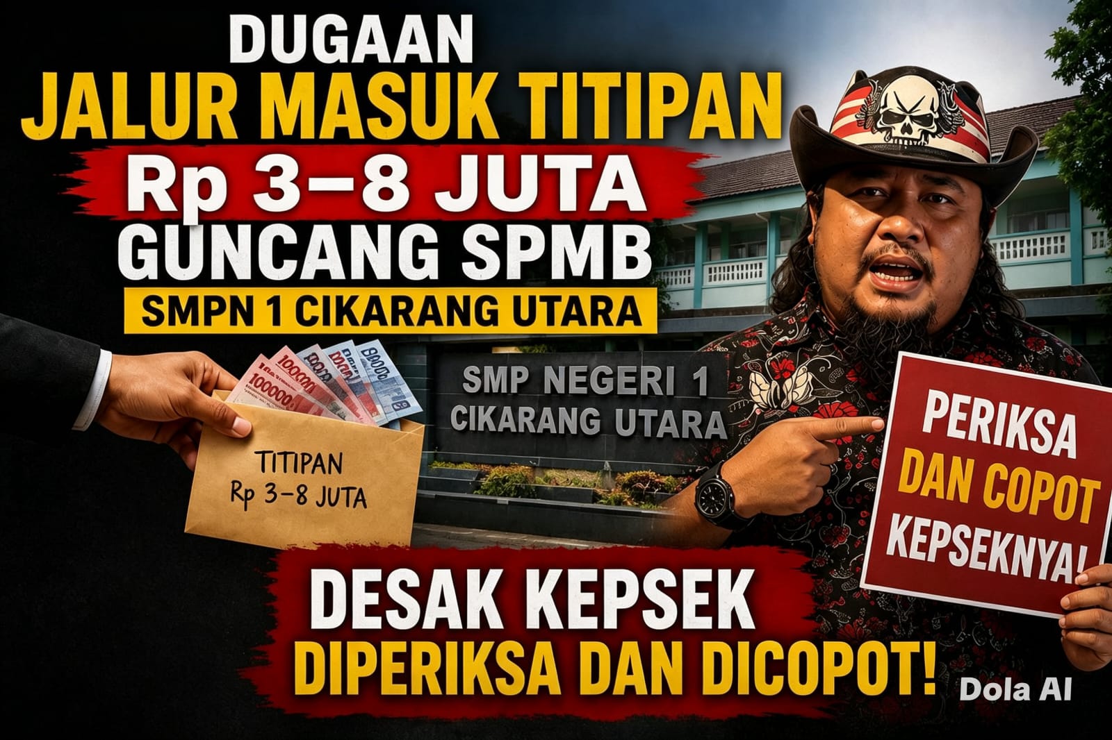 Dugaan Jalur Titipan Berbayar Rp3–8 Juta Guncang Penerimaan Siswa Baru SMPN 1 Cikarang Utara; Aktivis Desak Kepala Sekolah Diperiksa dan Dicopot