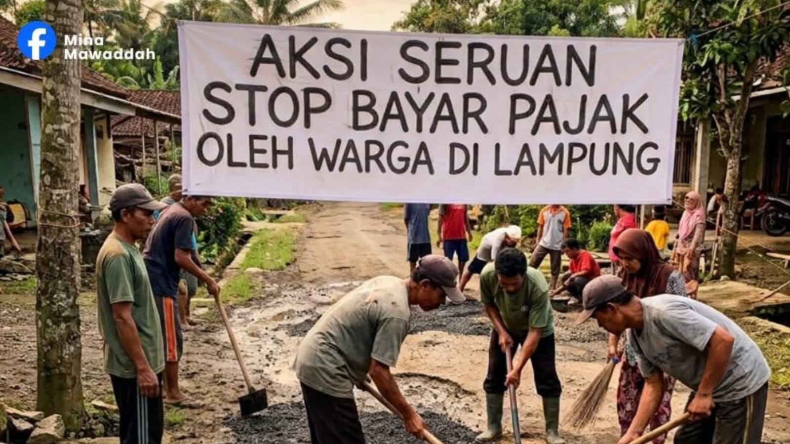 Seruan “Stop Bayar Pajak” Menggema di Lampung Timur: Warga Kecewa Jalan Rusak Tak Diperbaiki, Pilih Bangun Jalan Secara Swadaya