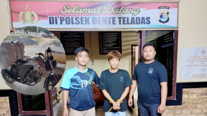 Foto: Kanan dan kiri Personel Reskrim Polsek Dente Teladas

Foto: Tengah Suhendra (pelaku)