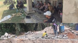 Swadaya Murni Masyarakat, Polsek Dente Teladas dan Warga Bangun Jembatan Sungai Nibung - Kekatung Tulang Bawang