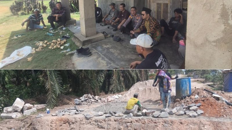 Swadaya Murni Masyarakat, Polsek Dente Teladas dan Warga Bangun Jembatan Sungai Nibung - Kekatung Tulang Bawang