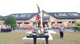 Welcome and Farewell Parade Polres Lamtim: AKBP Heti Pamitan, AKBP Yuliansyah Akui Deg-degan Lanjutkan Prestasi