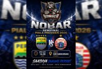 Bomber KBB Gelar Nobar Persib vs Persija di GOR Sangkuriang Cimahi, Bobotoh Siap Birukan Semifinal Piala Presiden 2026