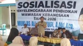 Anggota DPRD Tulang Bawang Muklas Ali Wahyudi Gelar Pembinaan Ideologi Pancasila di Desa Adiwarna