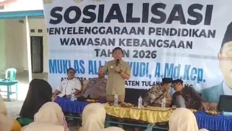 Anggota DPRD Tulang Bawang Muklas Ali Wahyudi Gelar Pembinaan Ideologi Pancasila di Desa Adiwarna