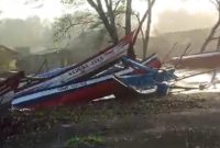 Gelombang Pasang Menerjang Pantai Baru dan Pantai Pandansimo Bantul, Dua Rumah Roboh dan Satu Perahu Pecah