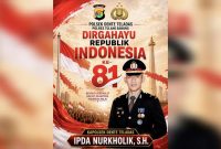 Keluarga Besar Polsek Dente Teladas Ucapkan Dirgahayu Republik Indonesia Ke-81