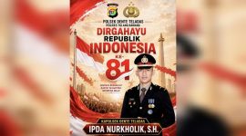 Keluarga Besar Polsek Dente Teladas Ucapkan Dirgahayu Republik Indonesia Ke-81