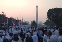 100 Ribu Peserta Padati Monas untuk Doa Kebangsaan HUT ke-81 RI, 7.643 Personel Gabungan Disiagakan