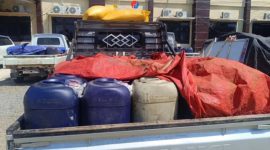Pasok Solar ke Tambang Ilegal, 5 Mobil Bak Terbuka Bermuatan 7.000 Liter BBM Diamankan Brimob di Pohuwato
