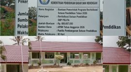 Realisasi Bantuan Revitalisasi APBN 2026 di SMP Pelita Way Kenanga Tubaba Capai 65 Persen